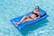 78" Inflatable Blue & Black Ultimate Mattress Swimming Pool Lounger
